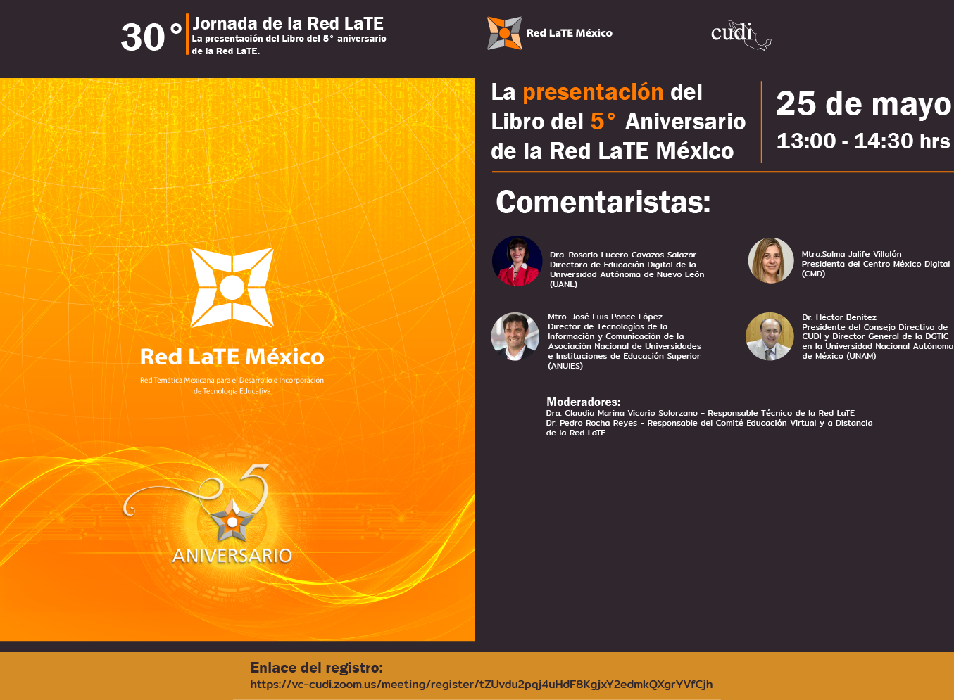 Presentación del libro "5to. Aniversario de la RedLate México"