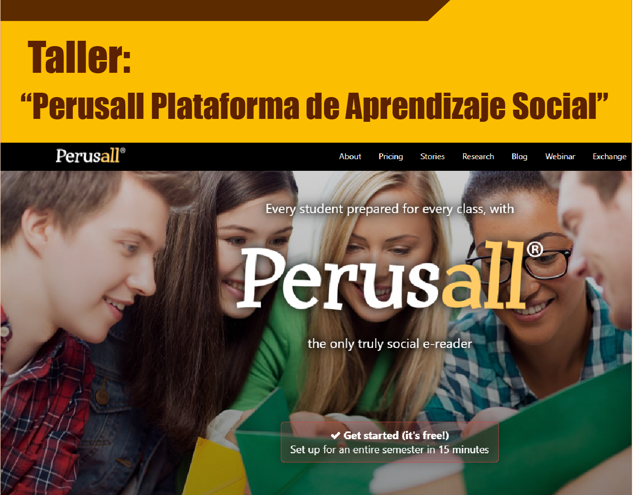 Taller “Perusall plataforma de aprendizaje social”